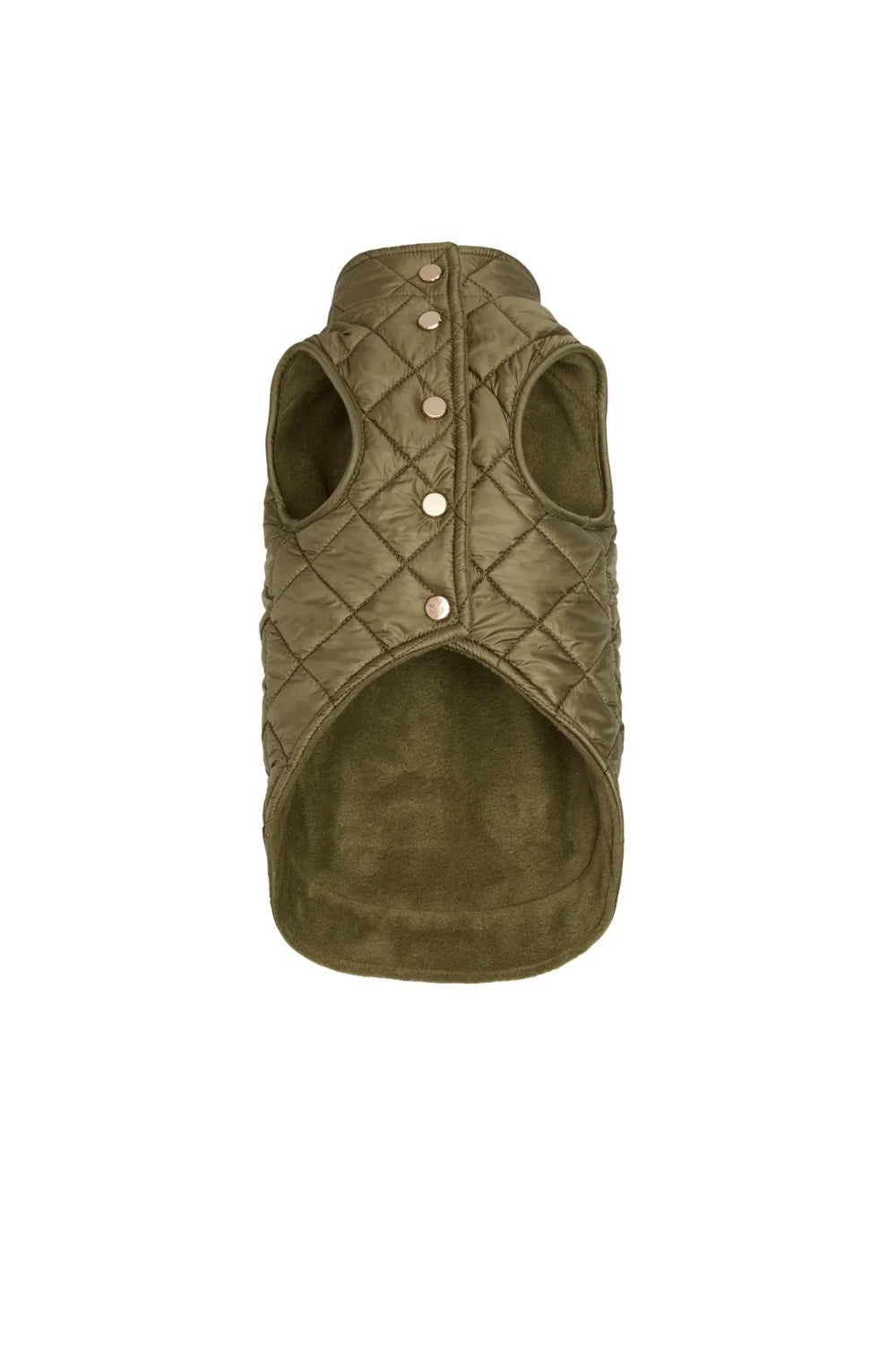 Quilted fleece vest with buttons