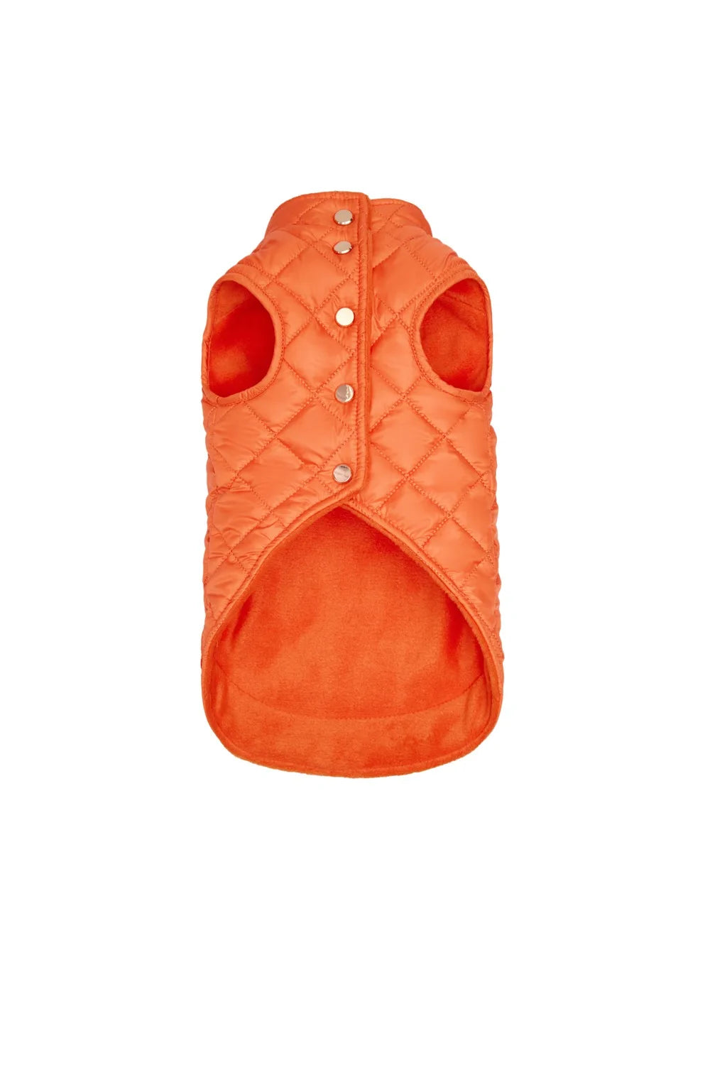 Quilted fleece vest with buttons