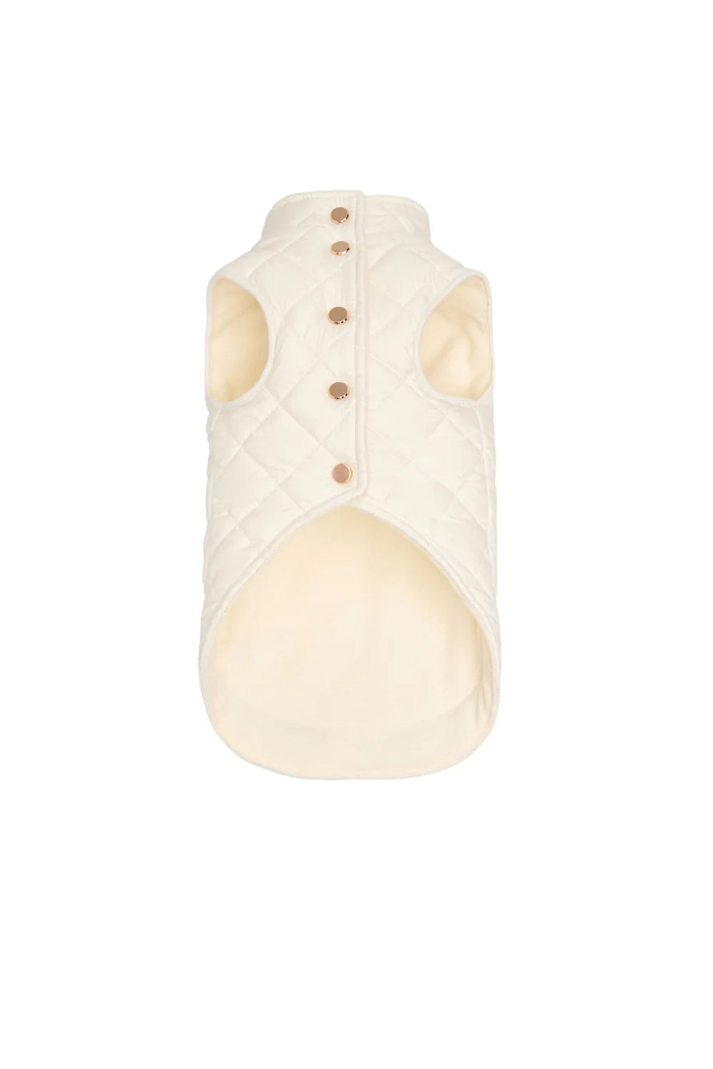Quilted fleece vest with buttons