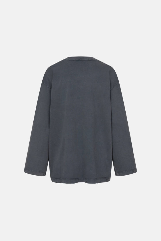 Vintage-style long-sleeve shirt with "Angel" print
