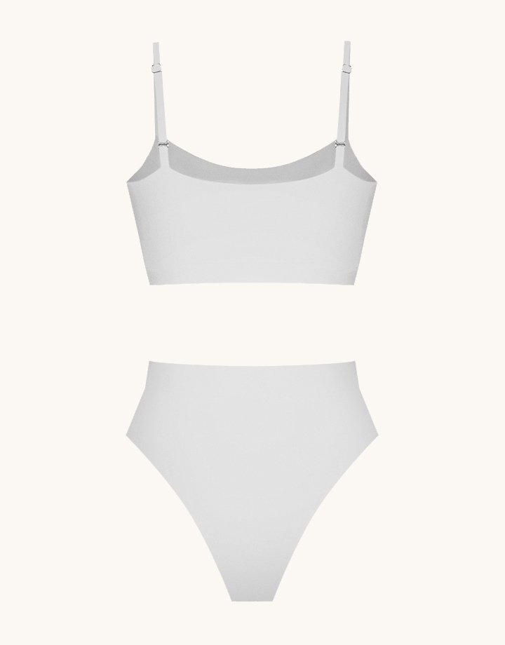 BlackSeaTribe Pct black&white High-Waisted Lingerie Set