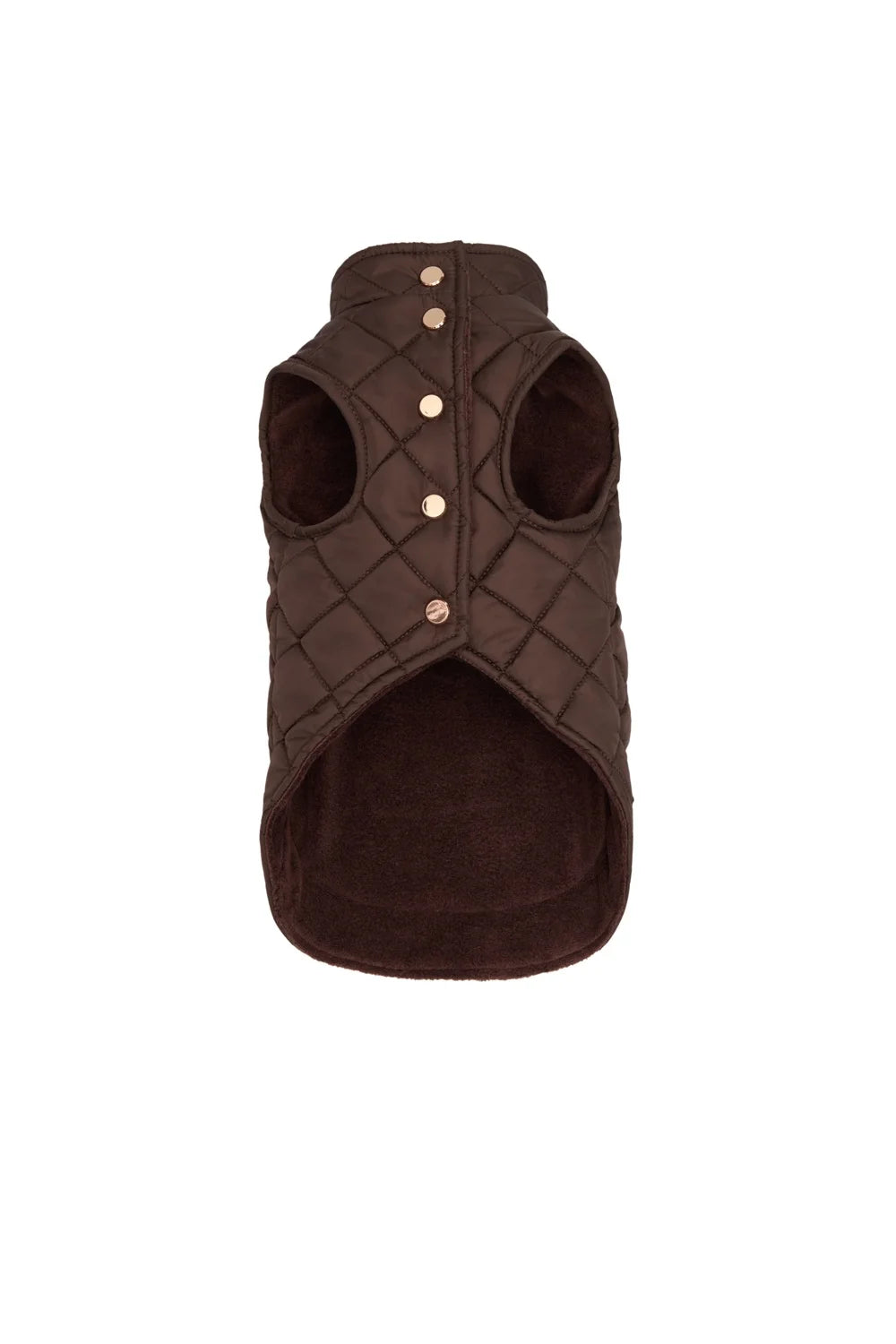 Quilted fleece vest with buttons