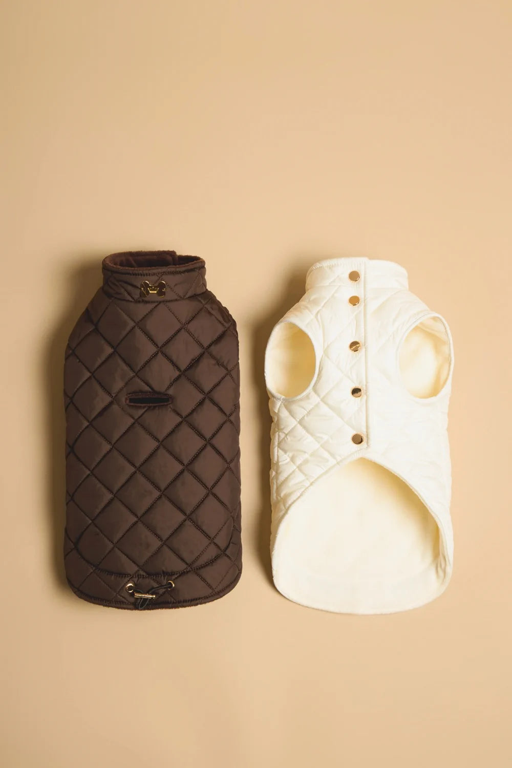 Quilted fleece vest with buttons