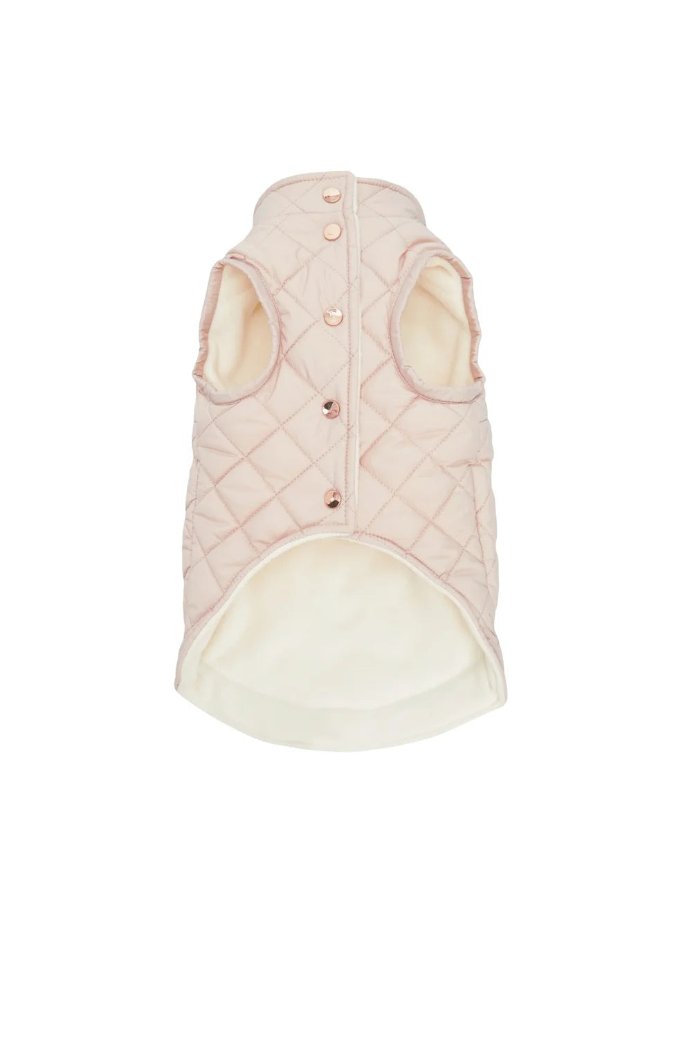 Quilted fleece vest with buttons