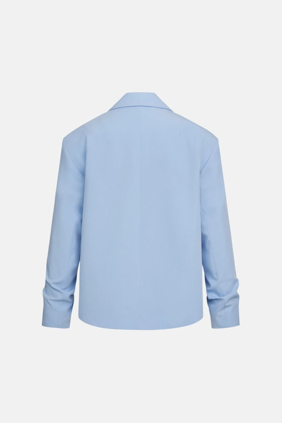 Cotton jacket with gathered sleeves