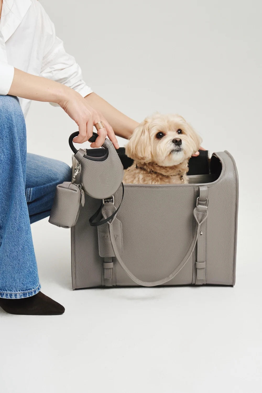 Leather airline carry-on bag "Avia-carrier"