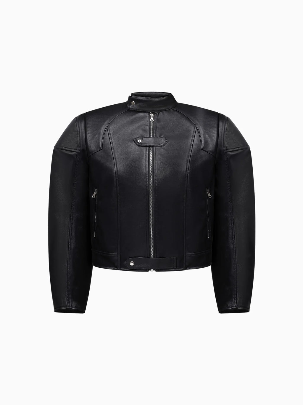 Faux Leather Biker Jacket - фото 1