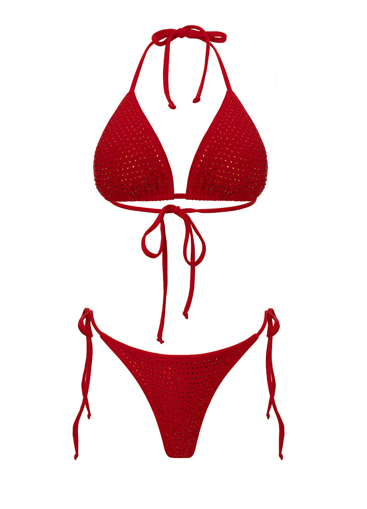 ZIGZAG Classic two-piece swimsuit burgundy
