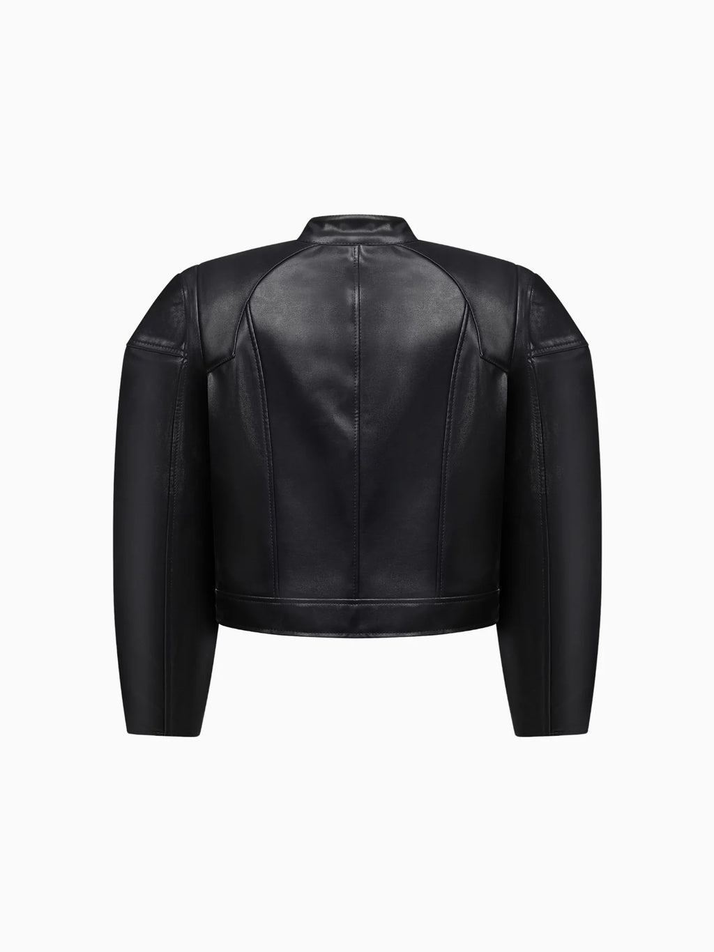 Faux Leather Biker Jacket - фото 2