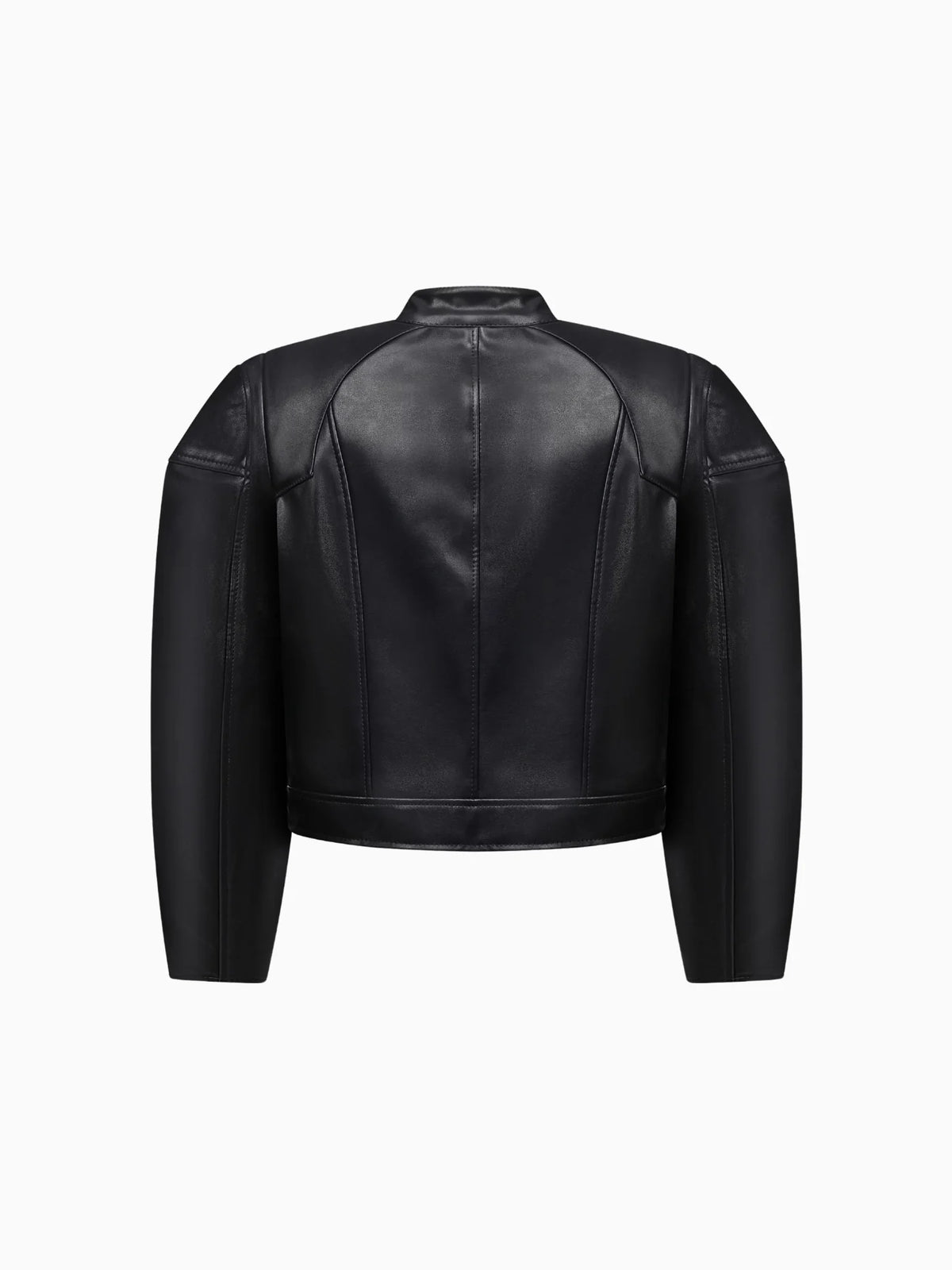 Faux Leather Biker Jacket - фото 2