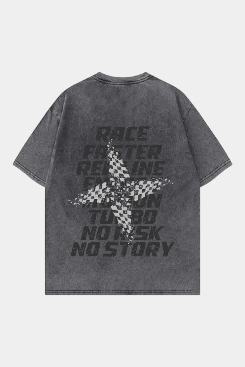 Графітова футболка Never Pitstop
