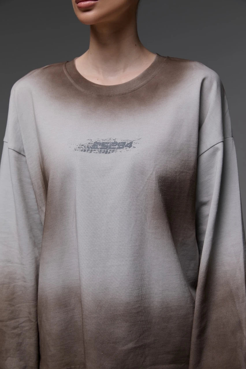 Сіро-коричневий лонгслів Code 25294
