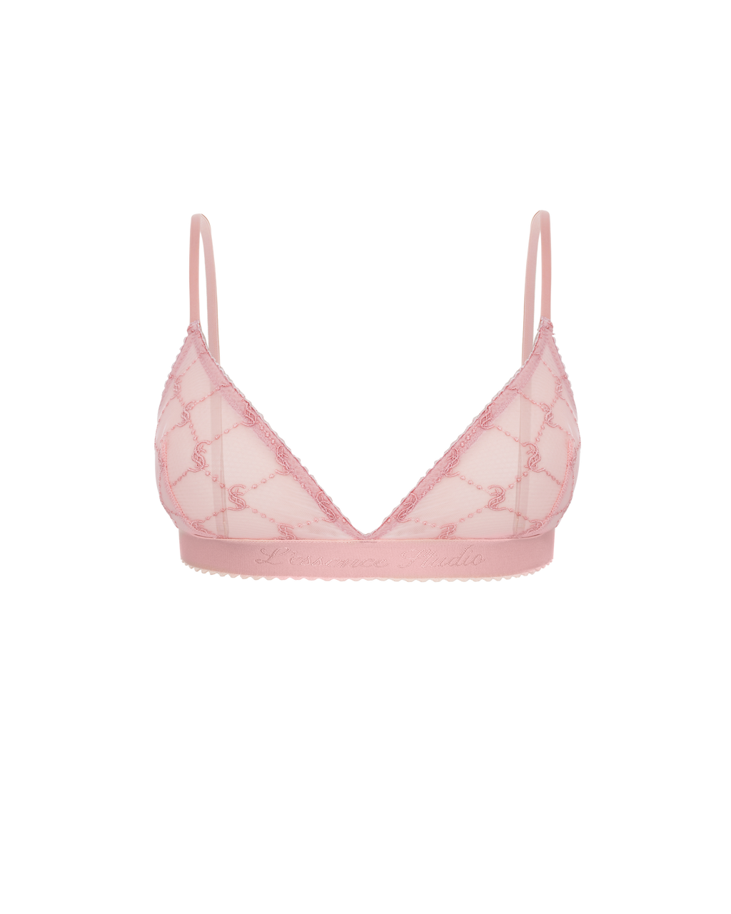 EMBROIDERED LACE TRIANGLE BRALETTE - фото 5