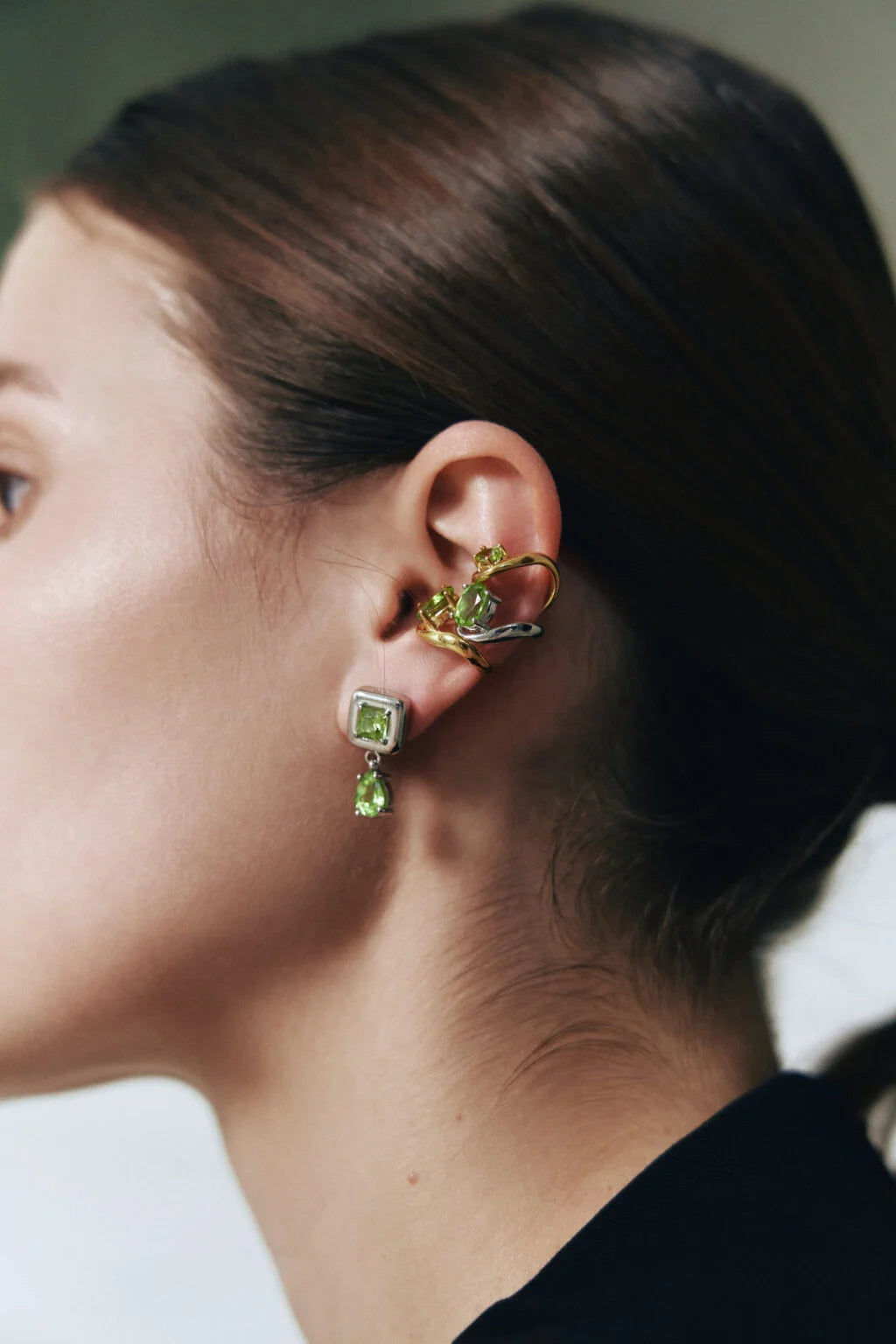 Earrings Splash Green