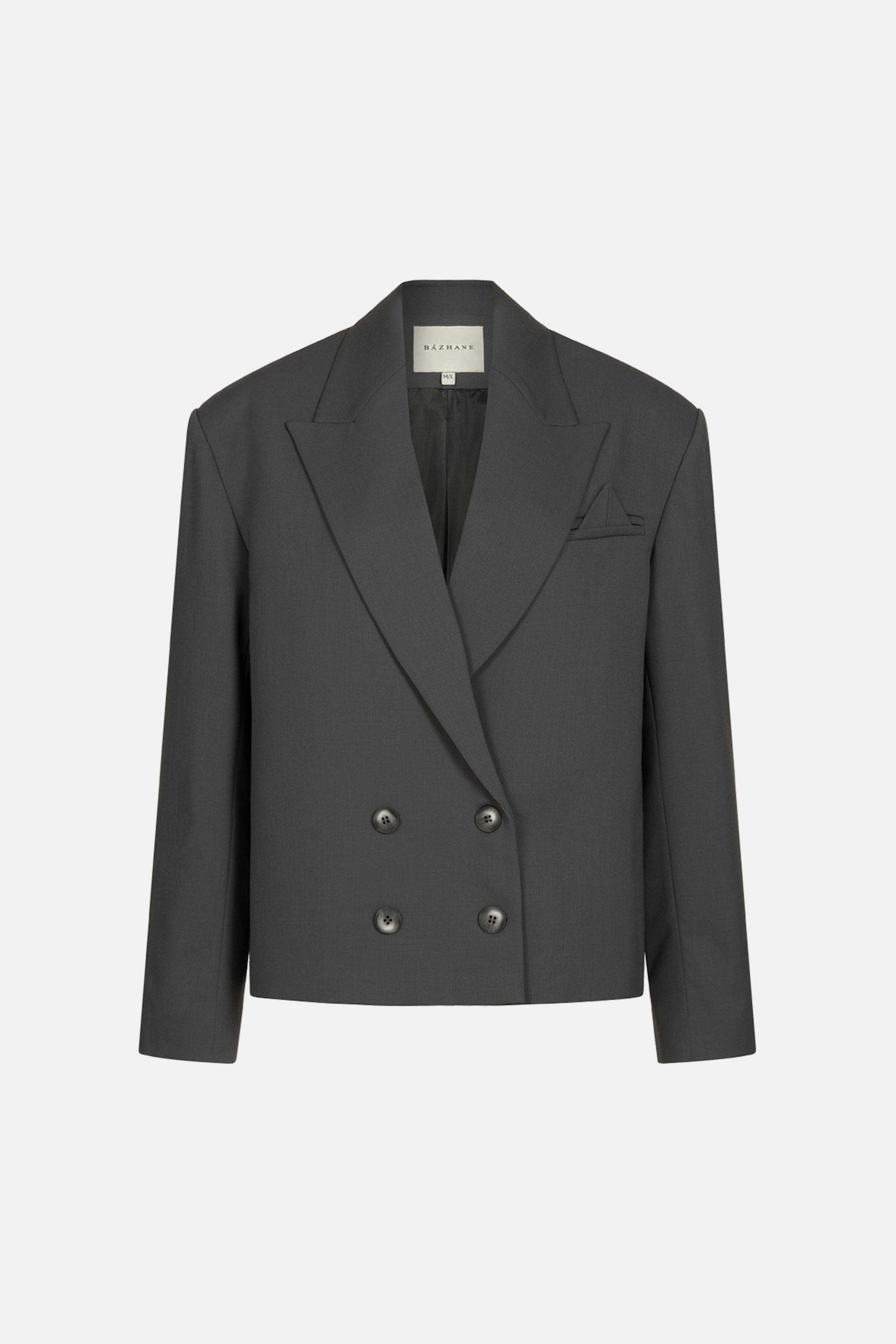 Oversized cotton jacket with triangle