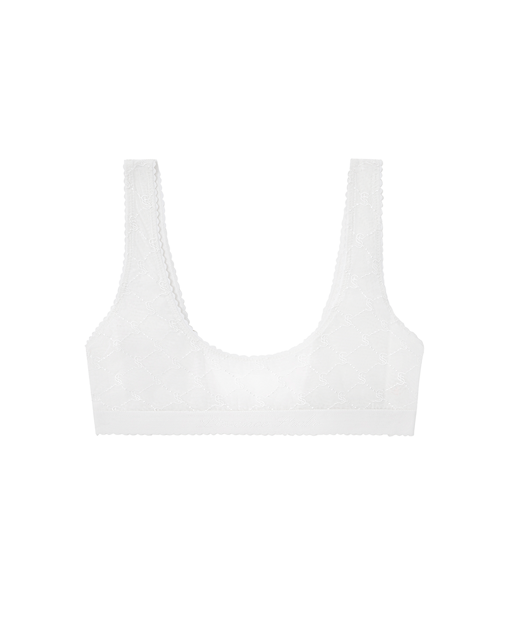 EMBROIDERED LACE SCOOP BRALETTE