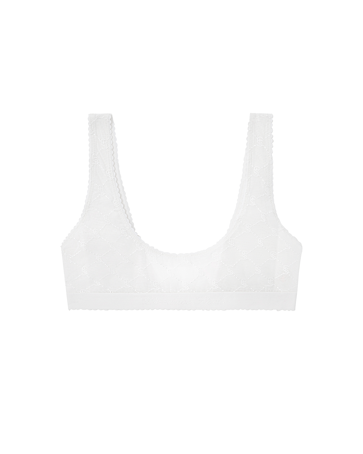 EMBROIDERED LACE SCOOP BRALETTE