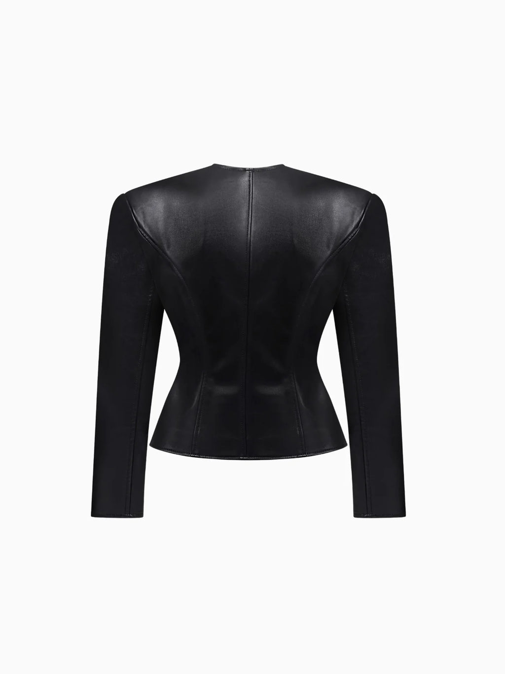 Faux Leather Jacket with Fur - фото 9