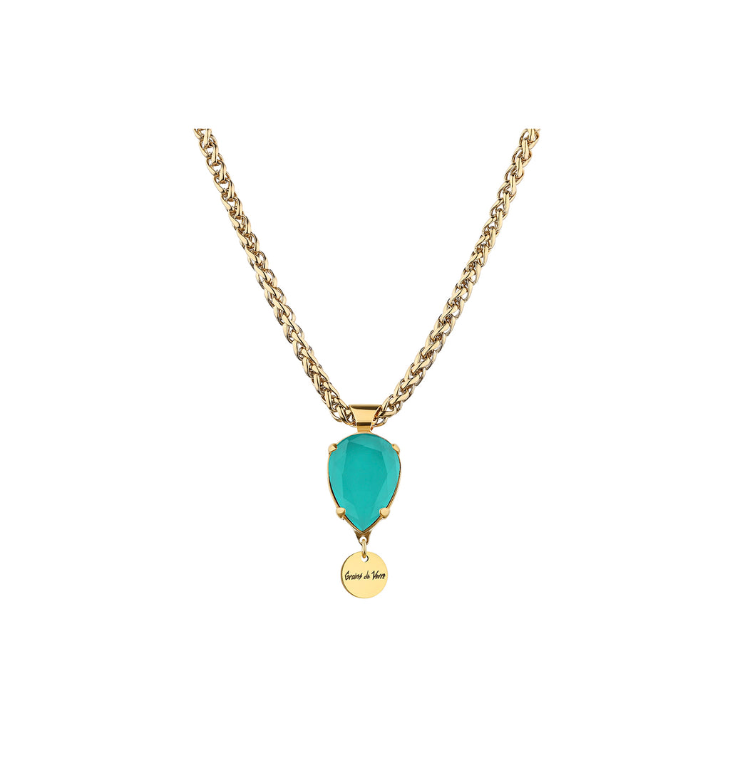 “RADIANCE” NECKLACE AZURE BLUE GOLDEN - фото 1