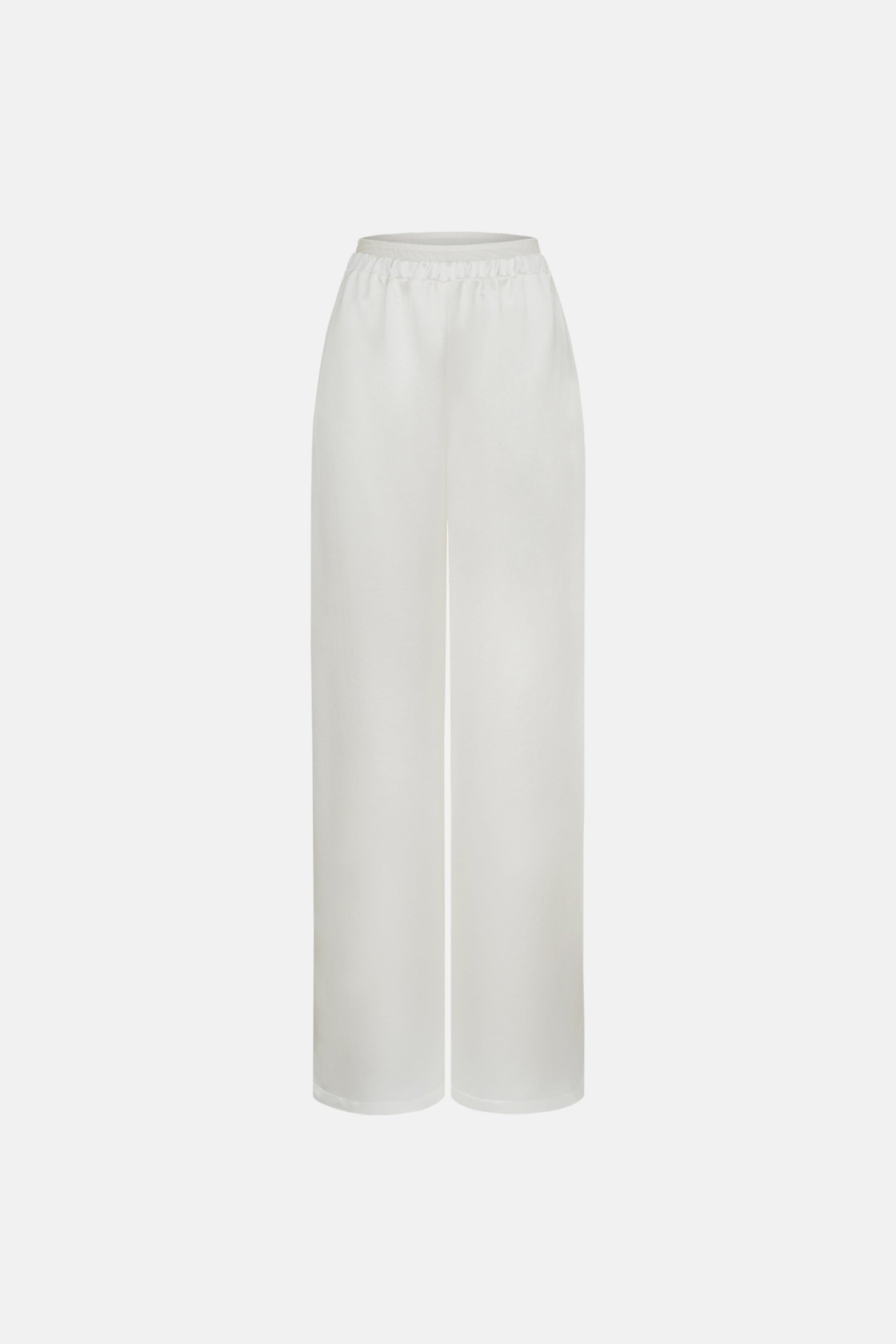 Брюки атласні з імітацією мереживної білизни