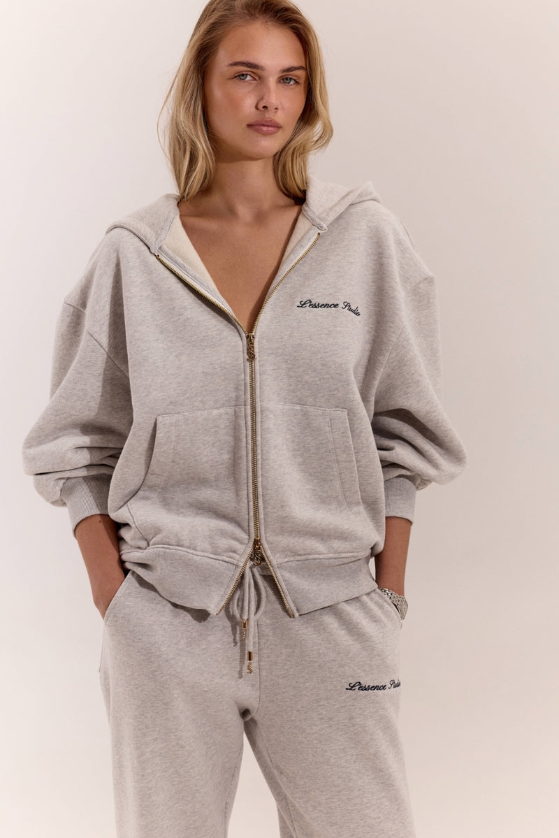 Signature Logo Embroidered Zip Hoodie