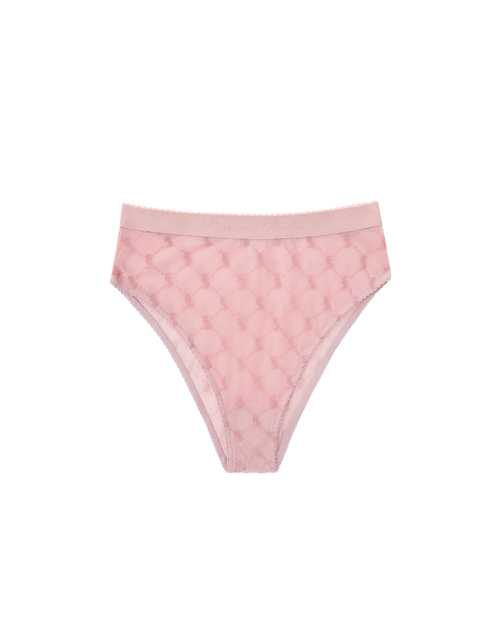 EMBROIDERED LACE HIGH-WAISTED BRIEFS - фото 9
