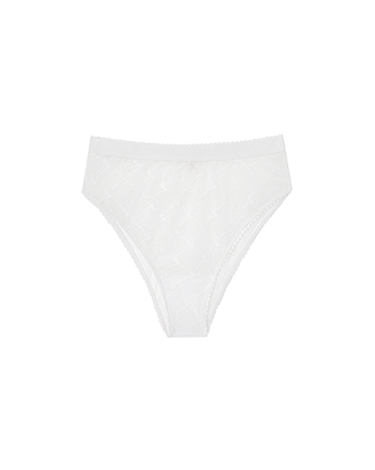 EMBROIDERED LACE HIGH-WAISTED BRIEFS
