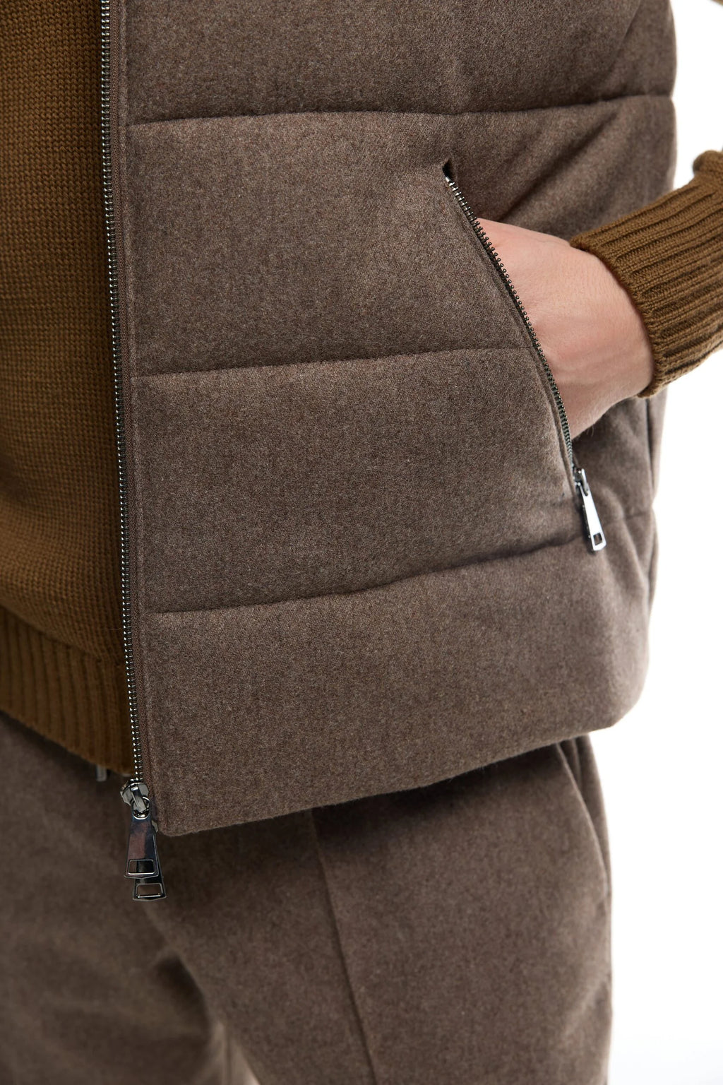 Brown wool vest