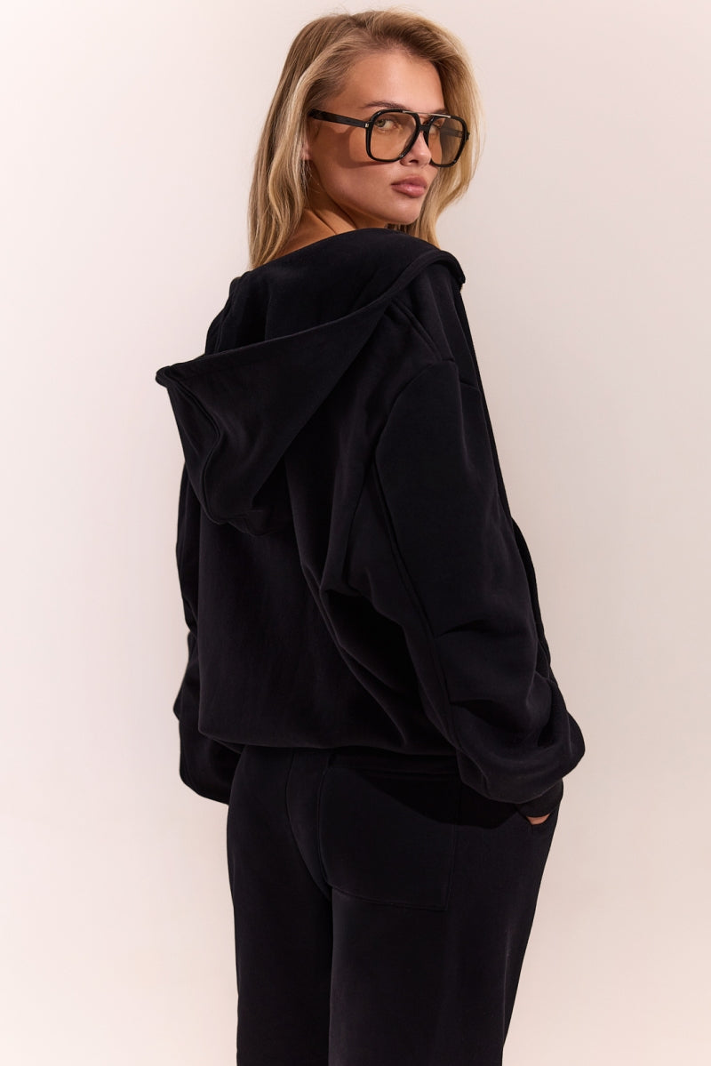 Signature Logo Embroidered Zip Hoodie