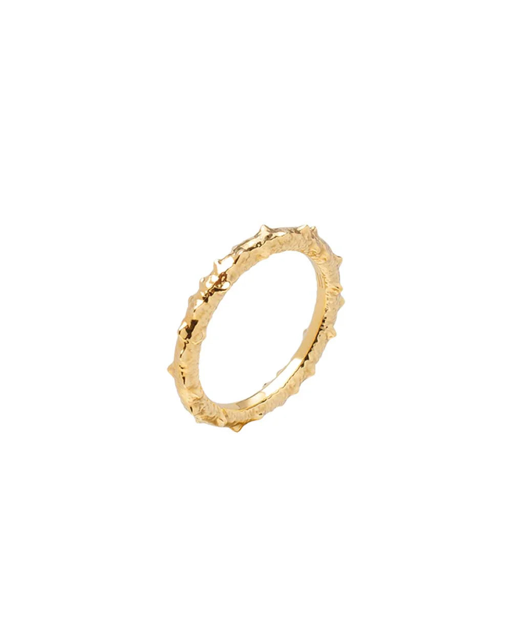 K14 Chestnut ring, small size or on the phalanx, made of brass, covered with 24 carat gold plating