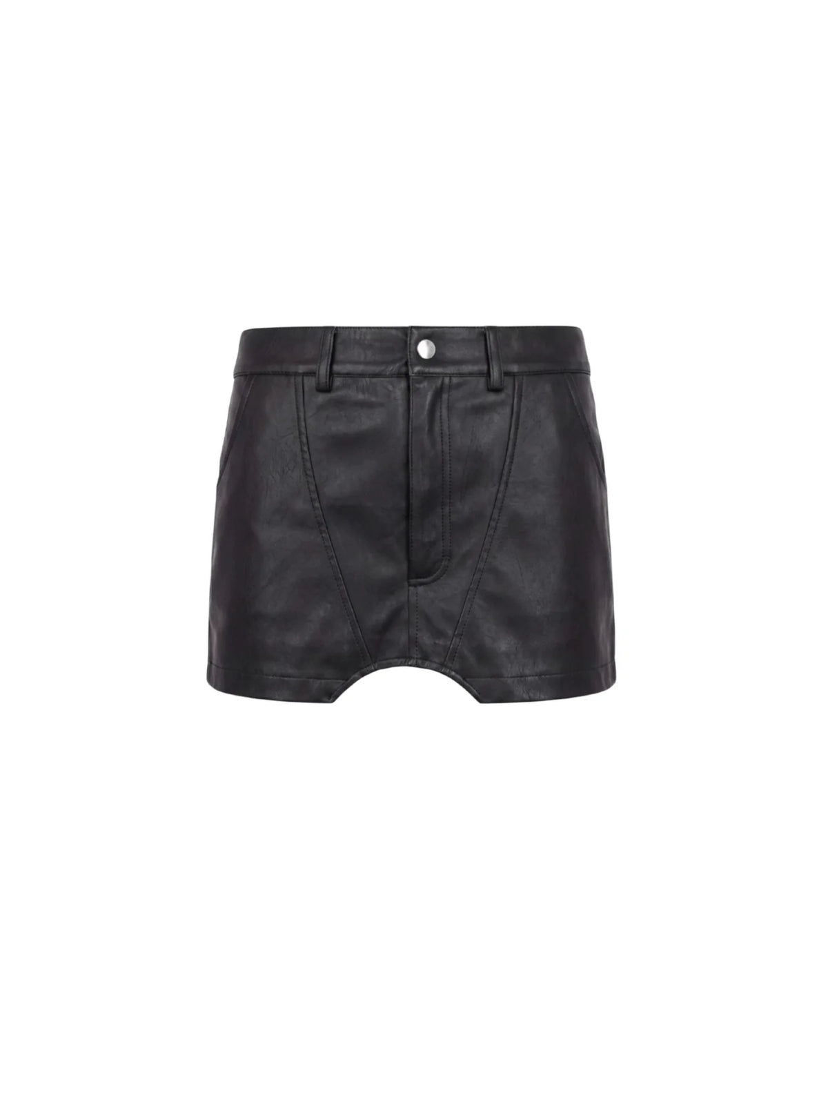 Leather Mini Skirt - фото 1