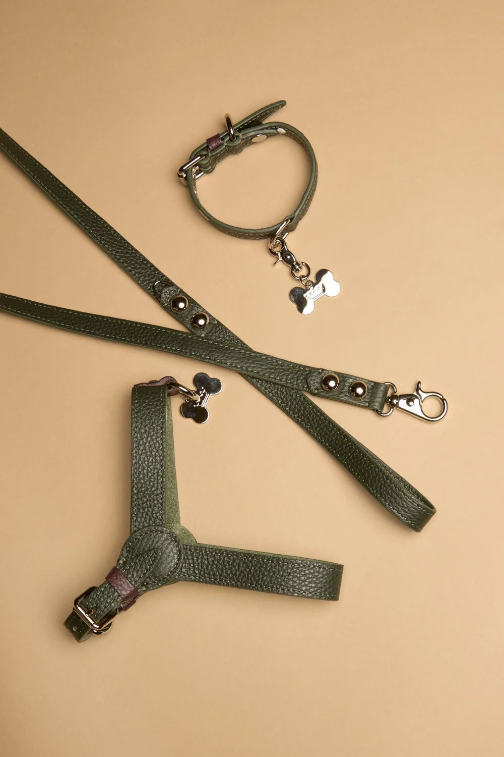 Leather collar "Dot"