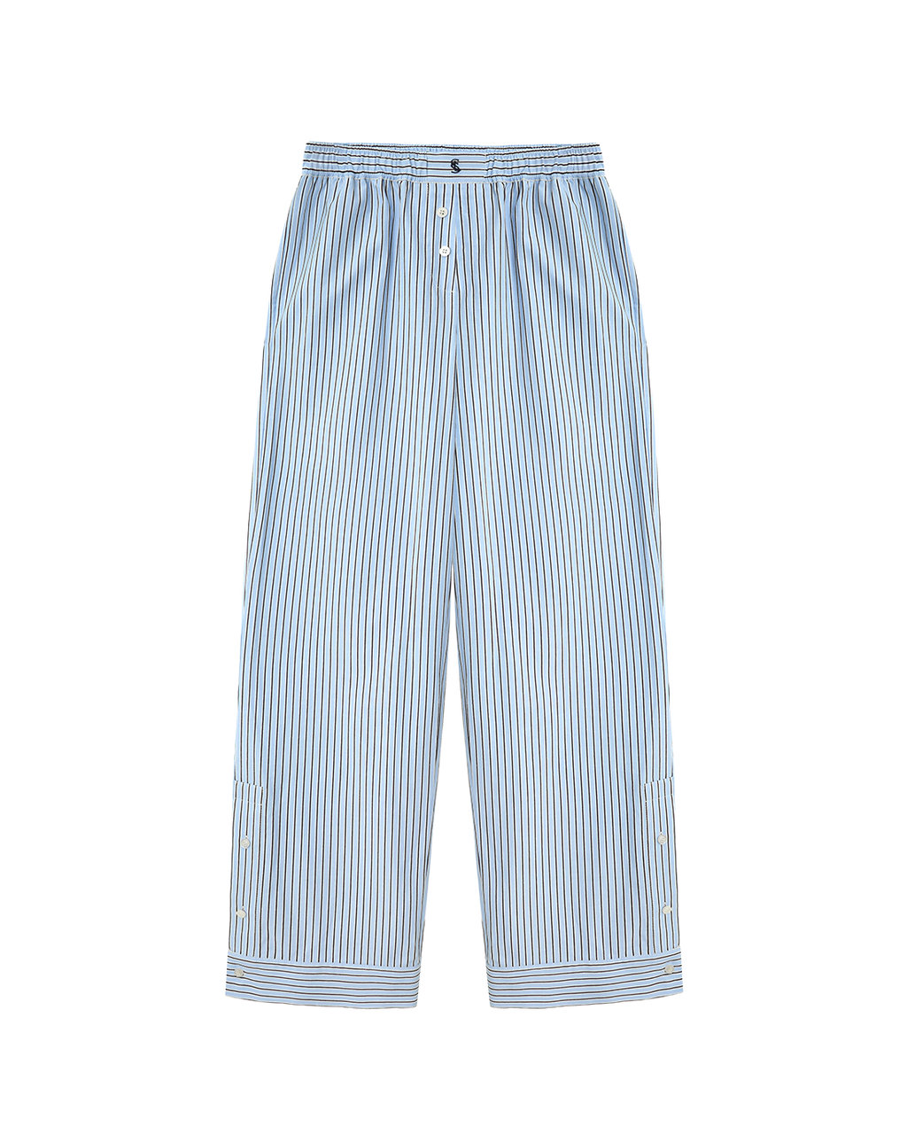 WIDE-LEG STRIPED TROUSERS