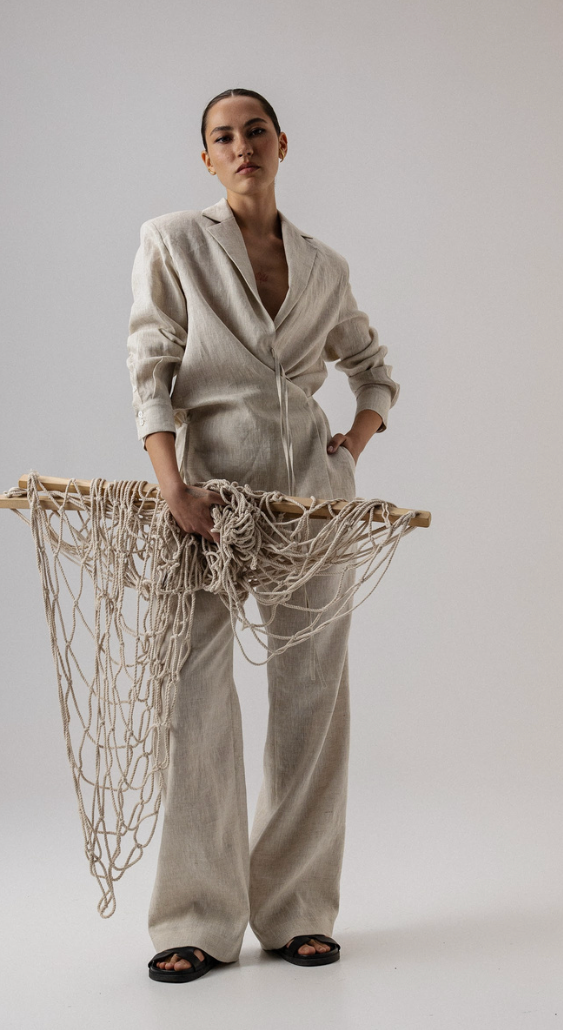 БРЮКИ LINEN - фото 3