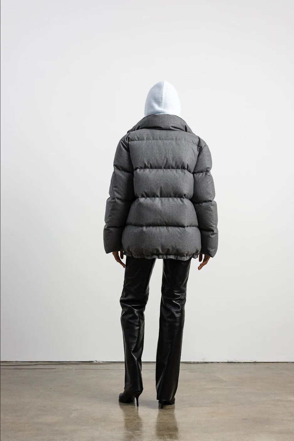 Пуховик вовняний сірий FRAME