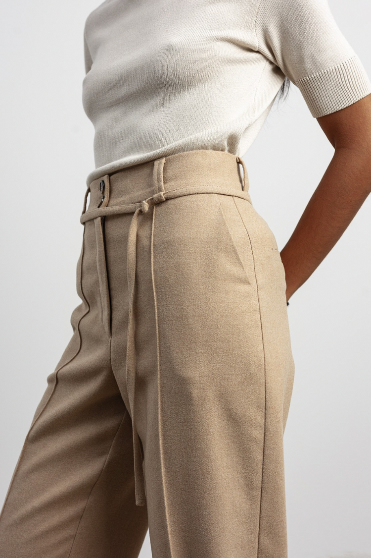 Брюки теплі в кольорі CAMEL PUFF