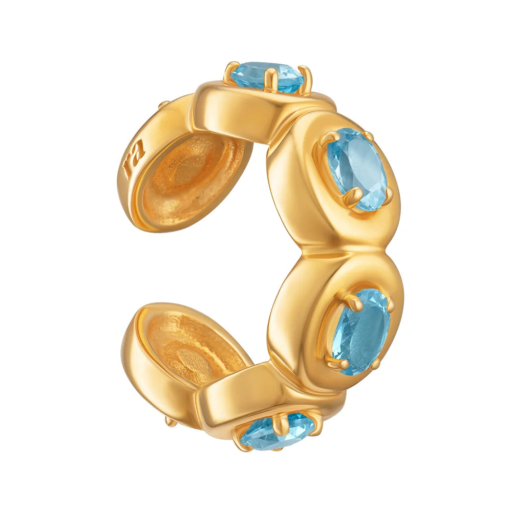 Cuff / Splash Blue Ring