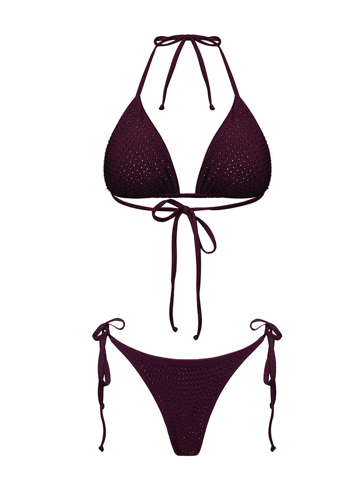 ZIGZAG Classic two-piece swimsuit burgundy