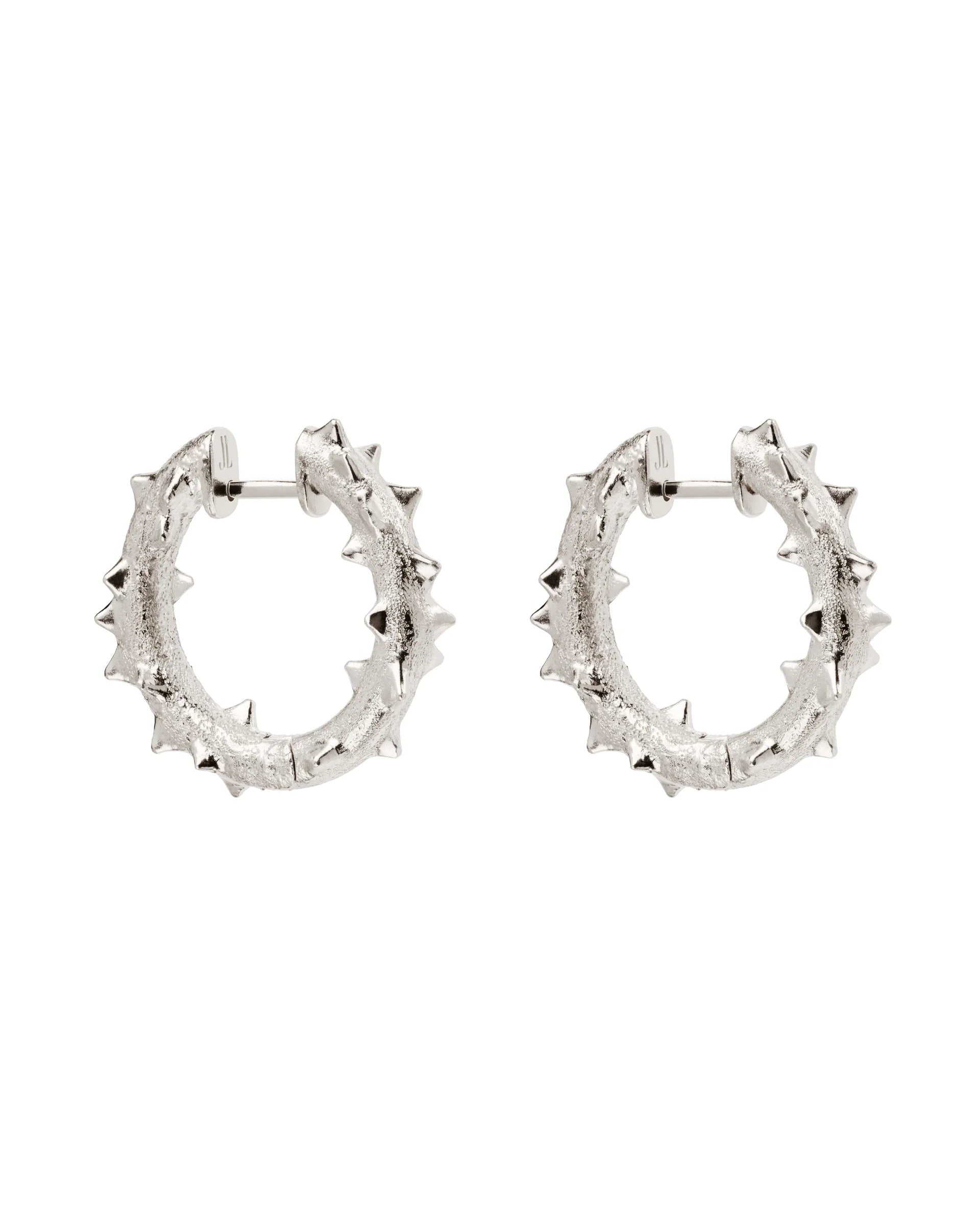 K15s Chestnut hoop earrings made of 925° silver / weight 7.30 g / diameter 20 mm