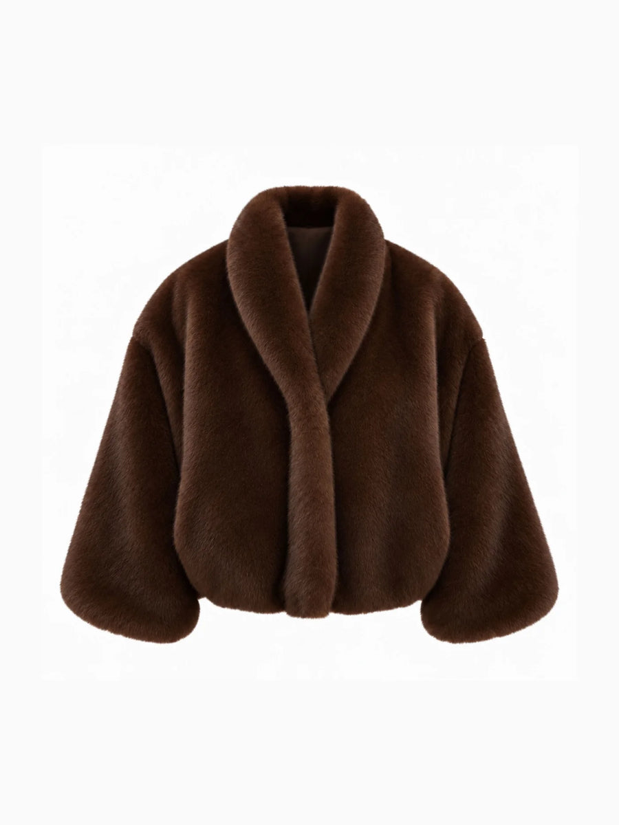 Faux Fur Bomber Jacket - фото 1