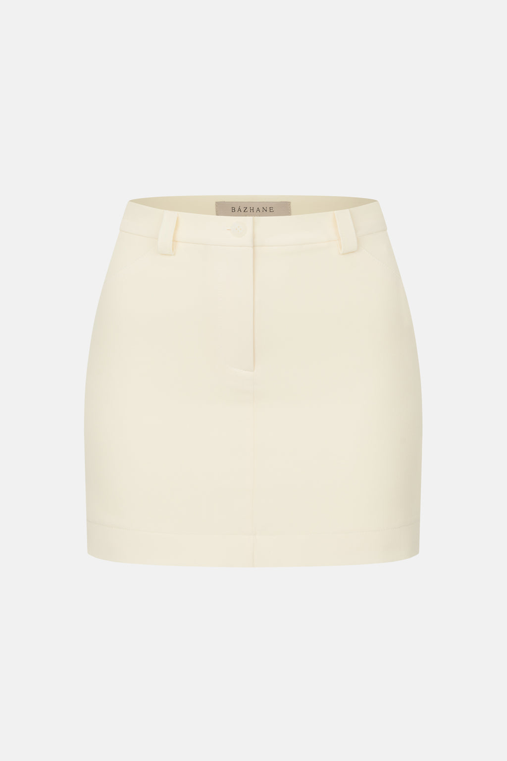 Mid-rise cotton mini skirt