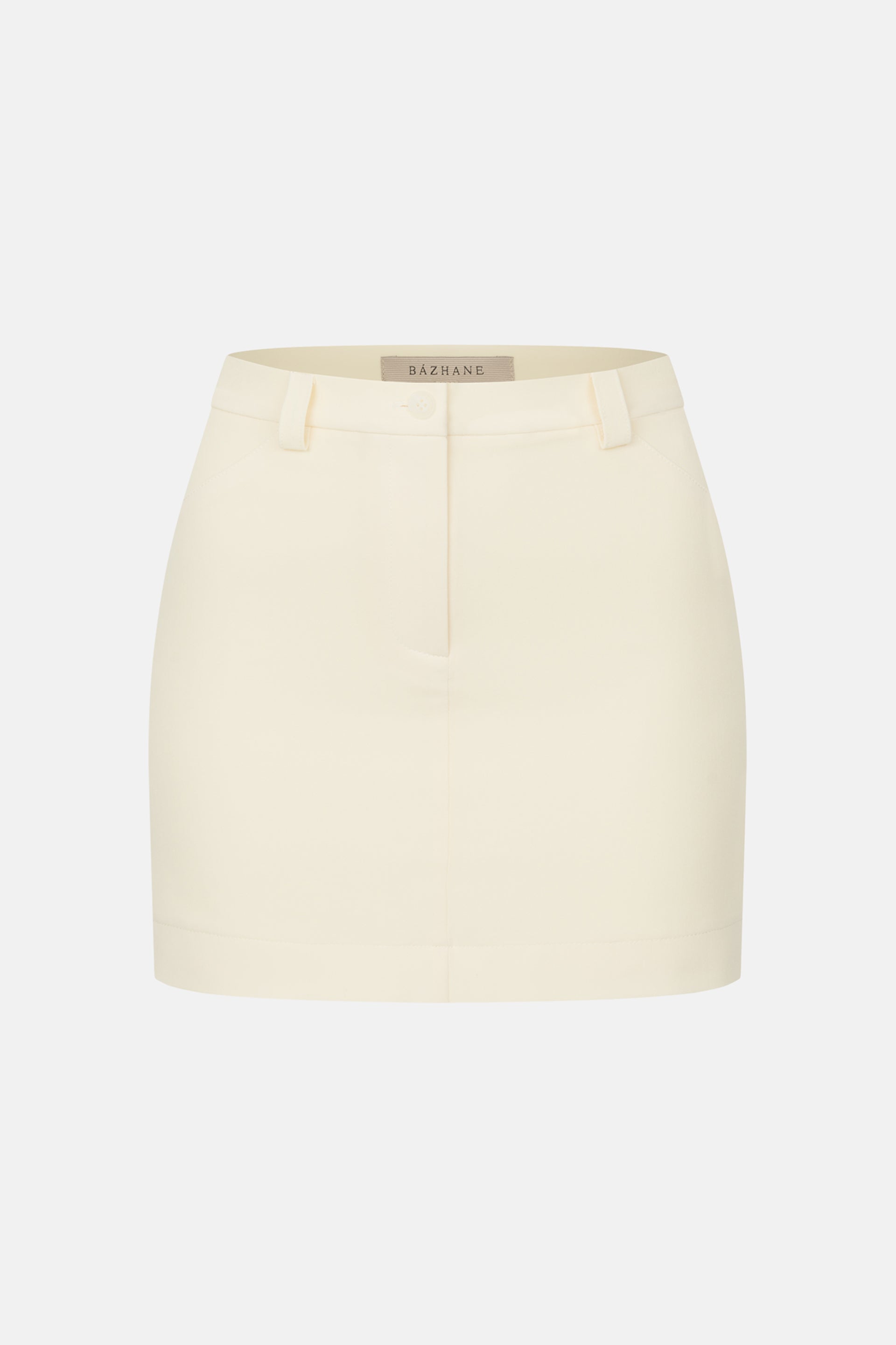 Mid-rise cotton mini skirt