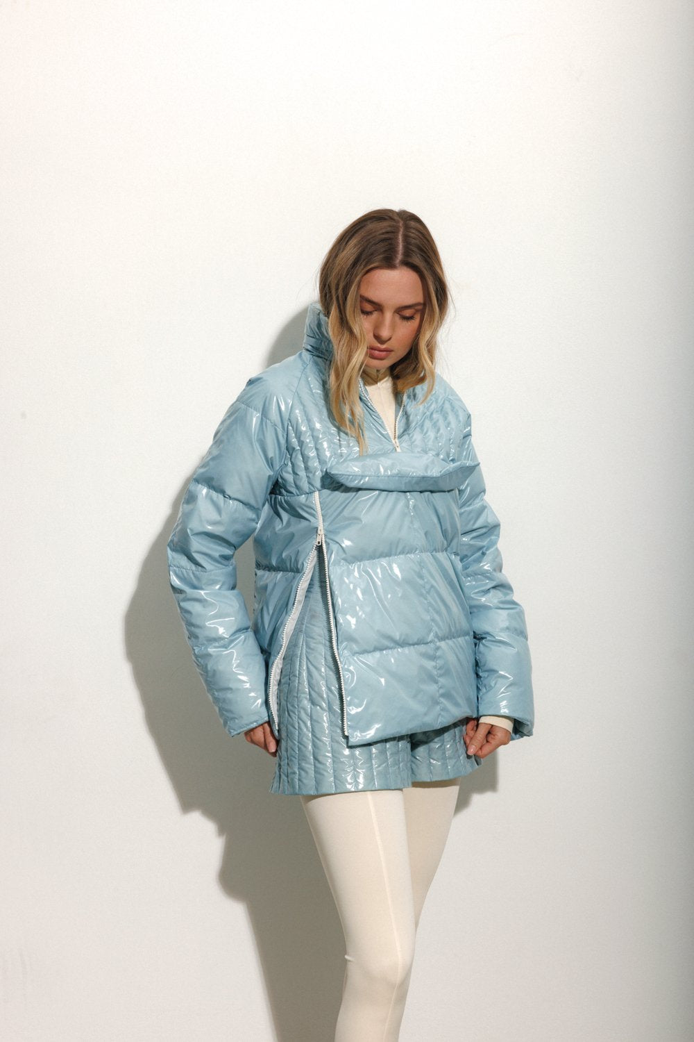 Анорак пуховий блакитний