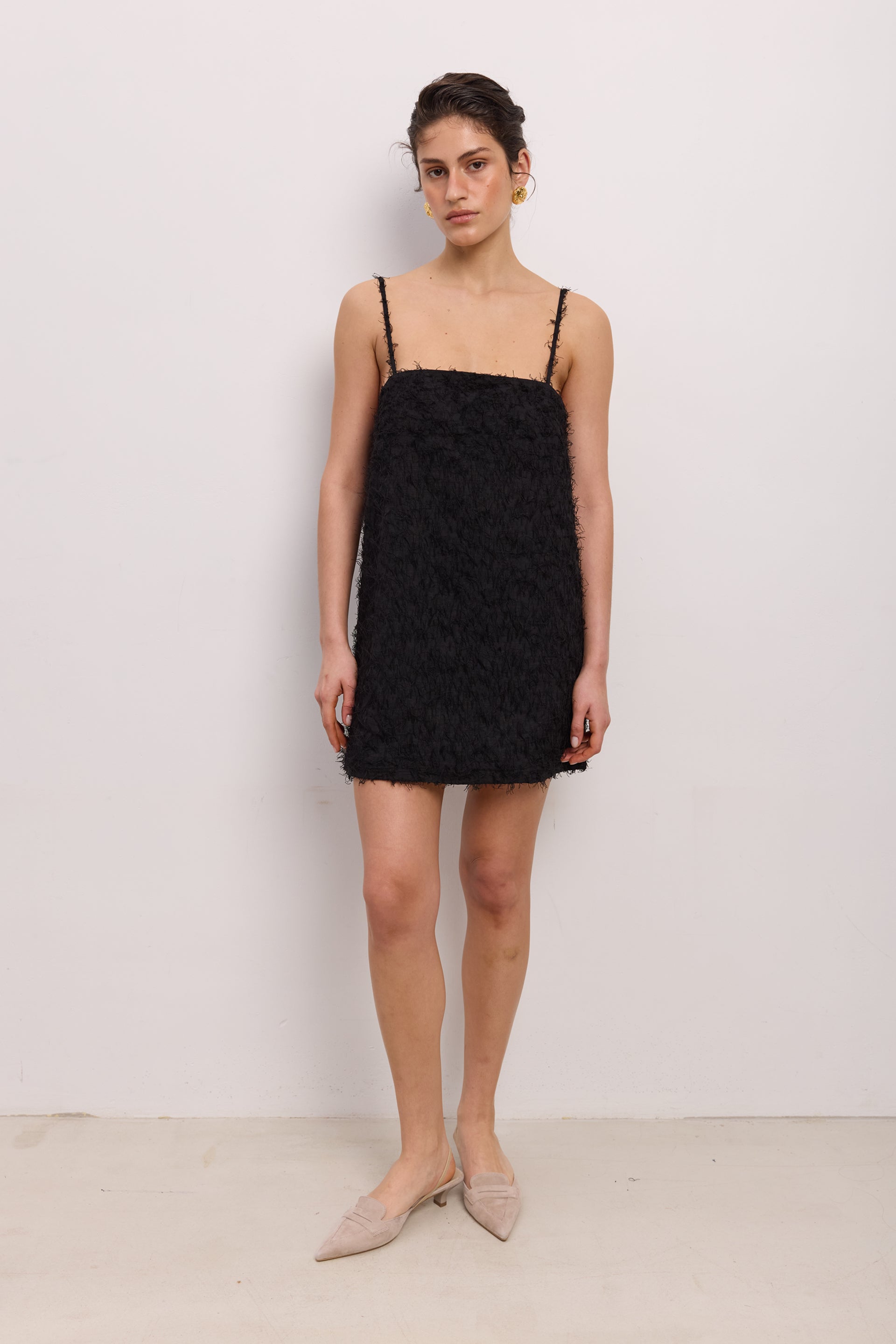 Mini dress with thin straps
