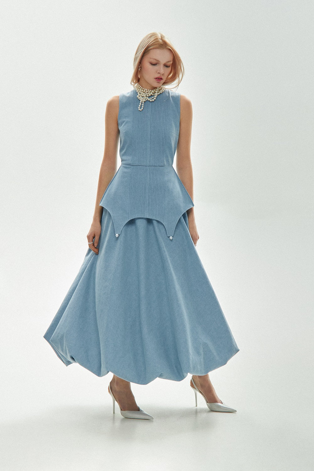 Denim maxi dress