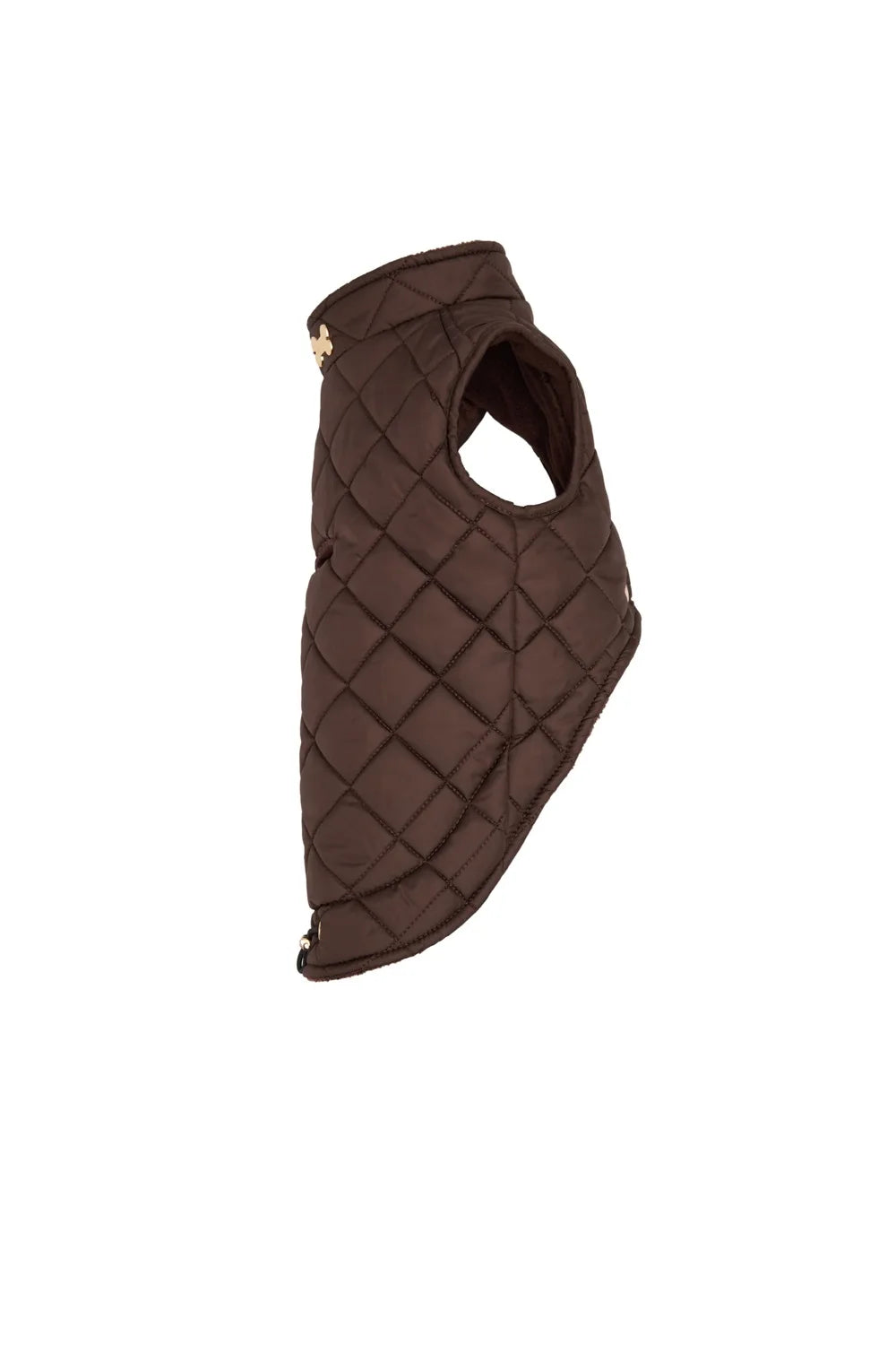 Quilted fleece vest with buttons