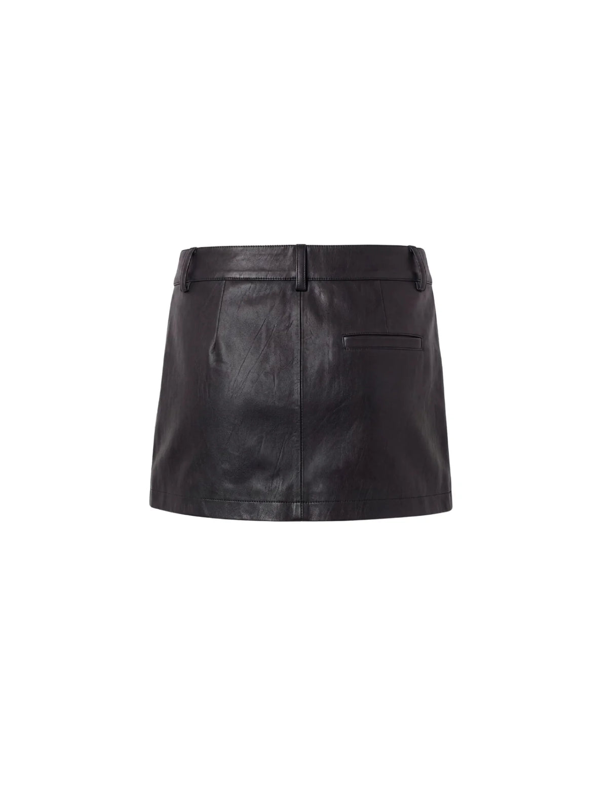 Leather Mini Skirt - фото 2