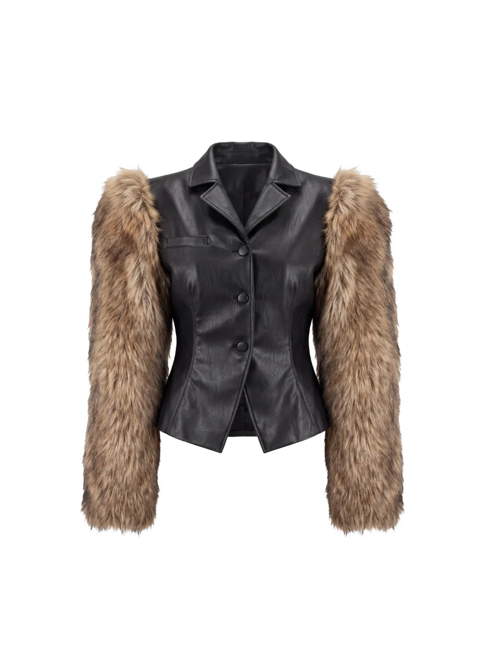 Faux Fur Sleeve Jacket - фото 1