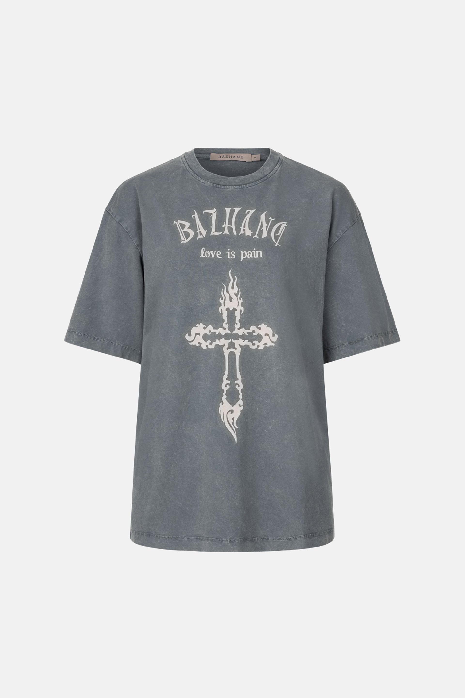 Футболка оверсайз вінтаж з принтом "Хрест"