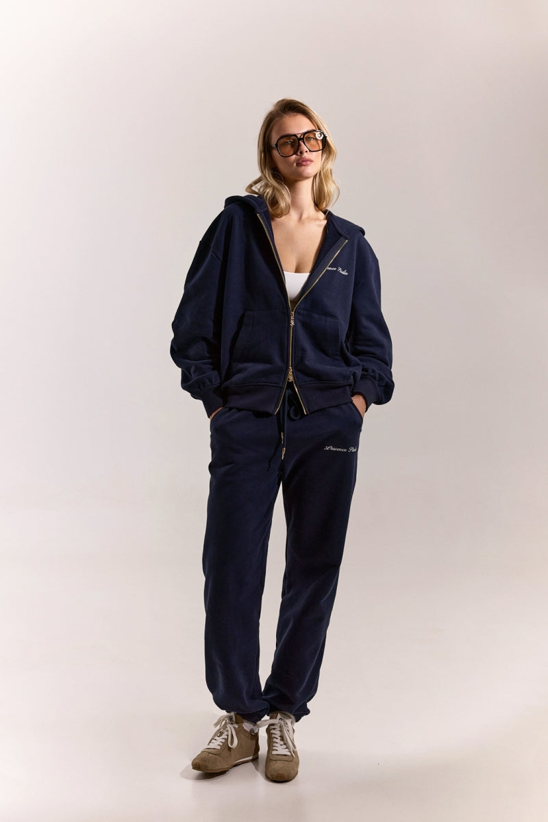 Signature Logo Embroidered Zip Hoodie